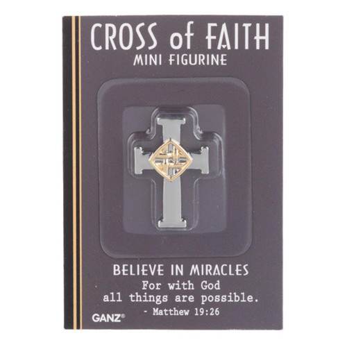 Believe in Miracles Cross Charm in the packaging