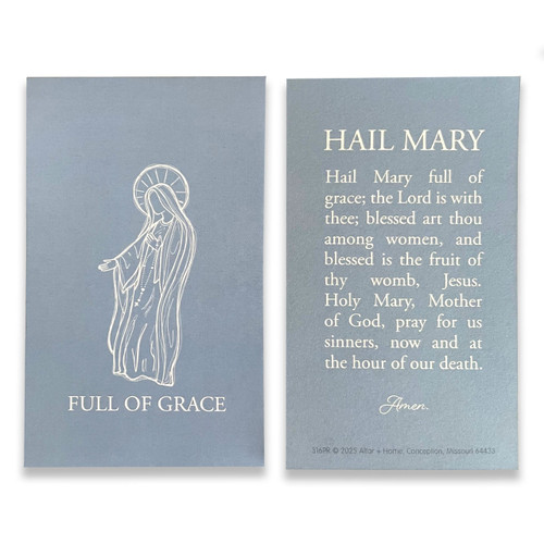 Hail Mary Prayer Card