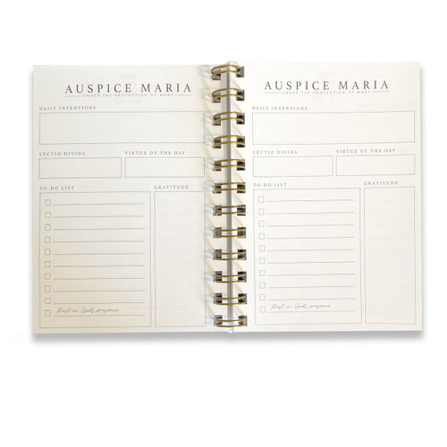 Inside pages of the Auspice Maria To-Do Journal