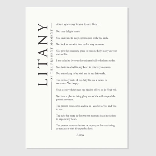 5x7 Litany of the Present Moment Print