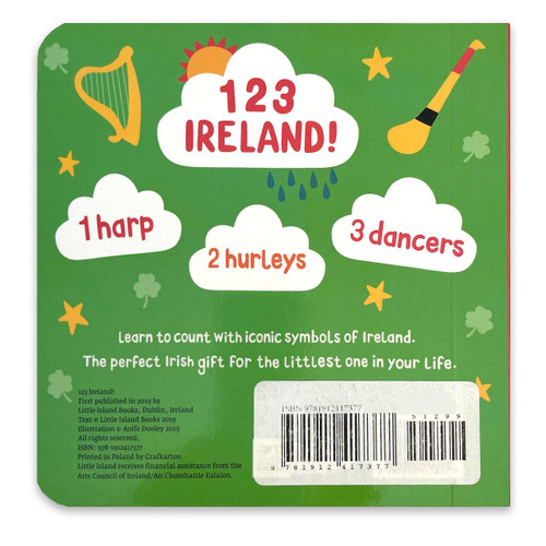 Back cover for 123 Ireland Board Book