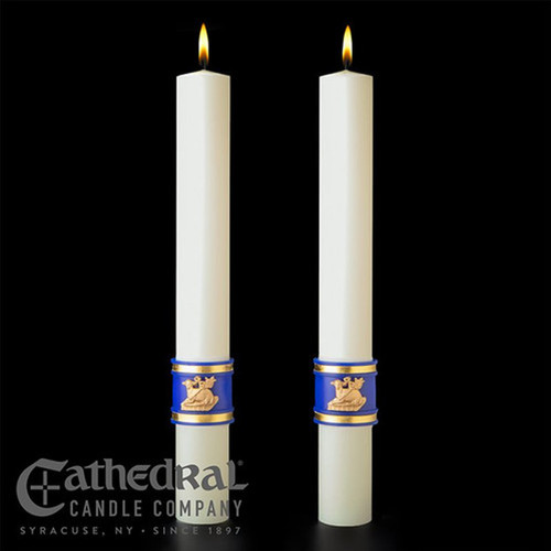 The Holy Eucharist Matching Side Candles Pair