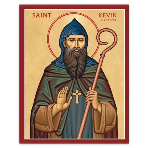 8x10 St. Kevin of Ireland Icon
