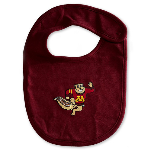 Maroon Minnesota Gophers Baby Bib