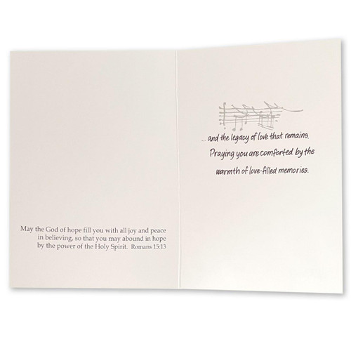 Inside the CA50211 Sympathy Card Celebrating a Life