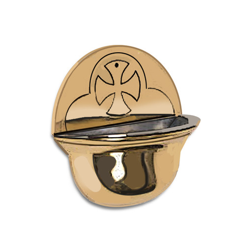 H-301 Brass Holy Water Font from Adrian Hamers