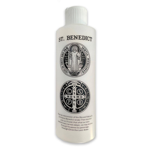 8OZ St. Benedict Holy Water Bottle