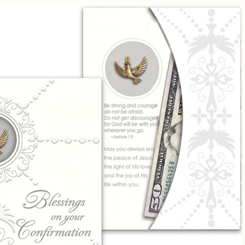 Inside the Dove Charm Confirmation Card and Money Holder