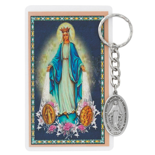 Miraculous Medal Prayer Card & Keyring