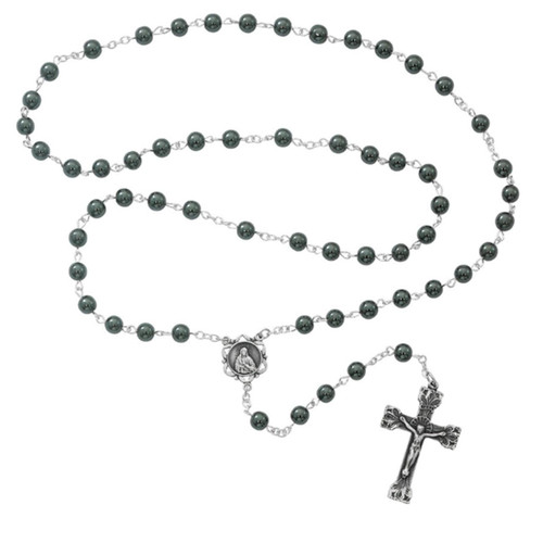 Genuine Hematite Rosary 19IN