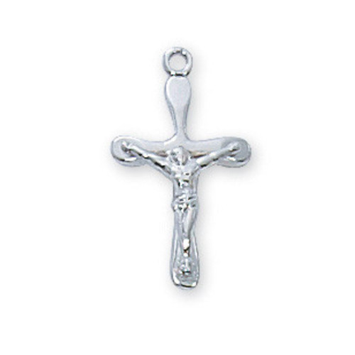 Detail of the 16-18IN Rounded Crucifix Necklace