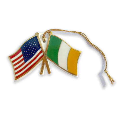 USA & Ireland Flag Ornament
