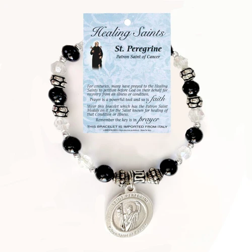 St. Peregrine Healing Saints Rosary Bracelet