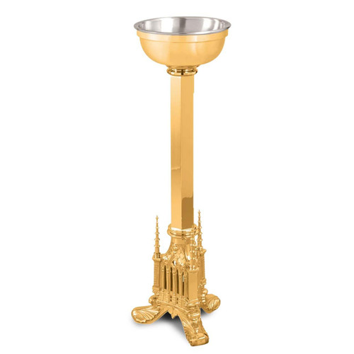 49927 Standing Holy Water Font Brass