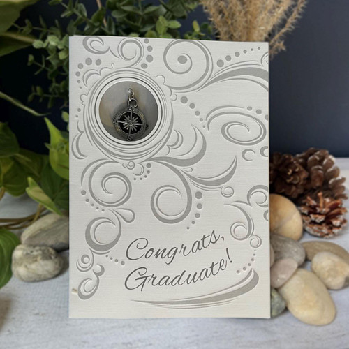 Graduation Charm with Compass Charm