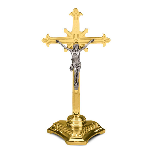 499133 Altar Crucifix with Budded Cross Brass