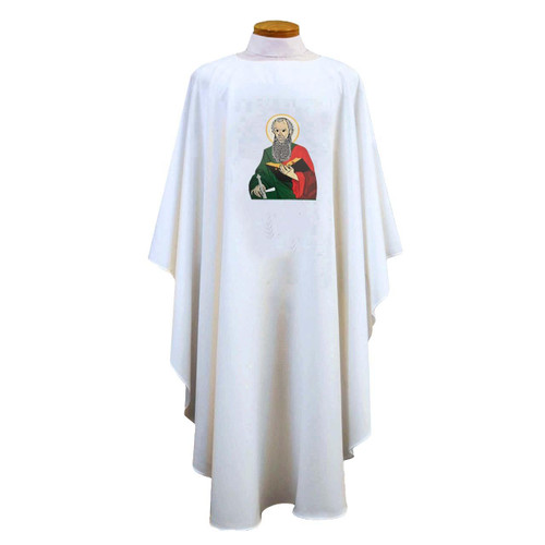 Saint Paul Chasuble from Beau Veste Collection of Saints Series White