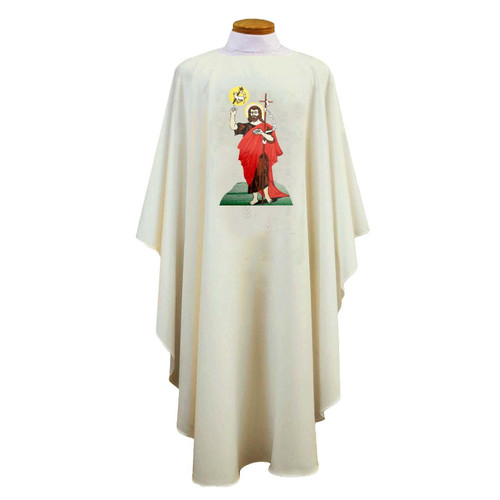 Saint John the Baptist Chasuble from Beau Veste Collection of Saints Series Off White