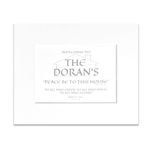 11 X 14 Gray House Blessing Personalized Print