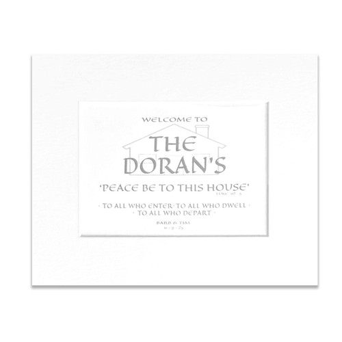 11 X 14 Gray House Blessing Personalized Print