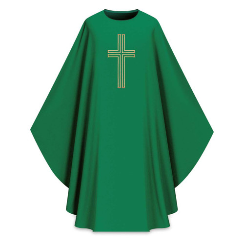 5060 Gothic Chasuble in Lightweight Dupion Green