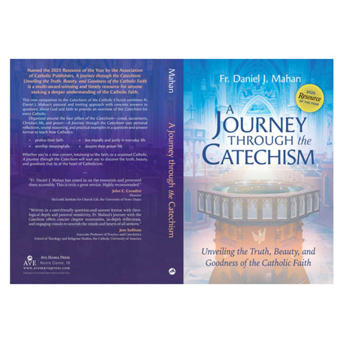 Both front and back cover of the Journey Through the Catechism