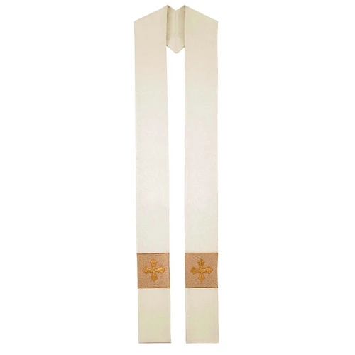 White and Gold Overlay Stole from Theological Threads