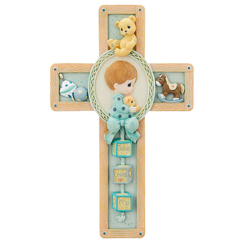 Boy's Precious Moments Baby Wall Cross