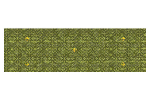 Custom Green Ely Cross Altar Cloth
