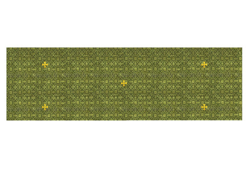Custom Green Ely Cross Altar Cloth