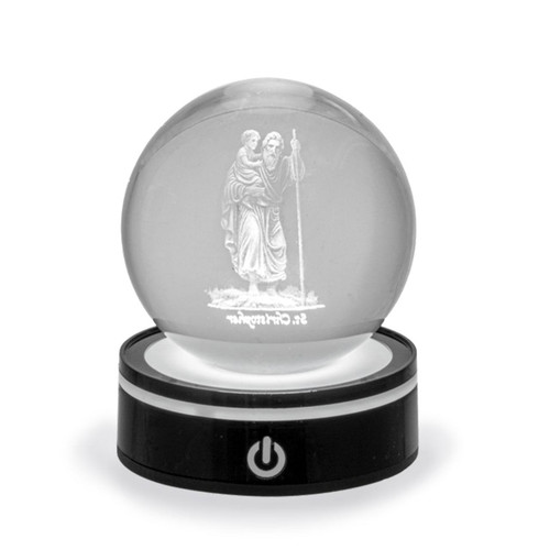 Power button on the back of the St. Christopher Orb Light