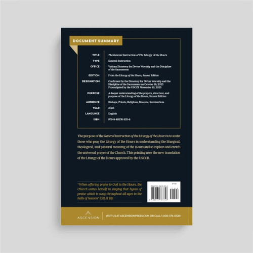 General Instruction of the Liturgy of the Hours back