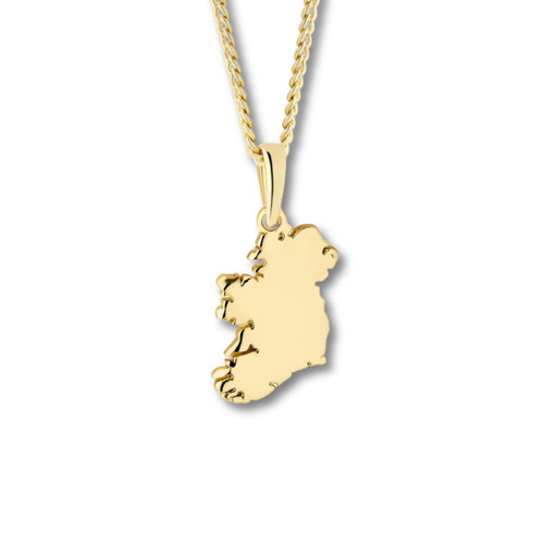 Gold Plated Map of Ireland Pendant