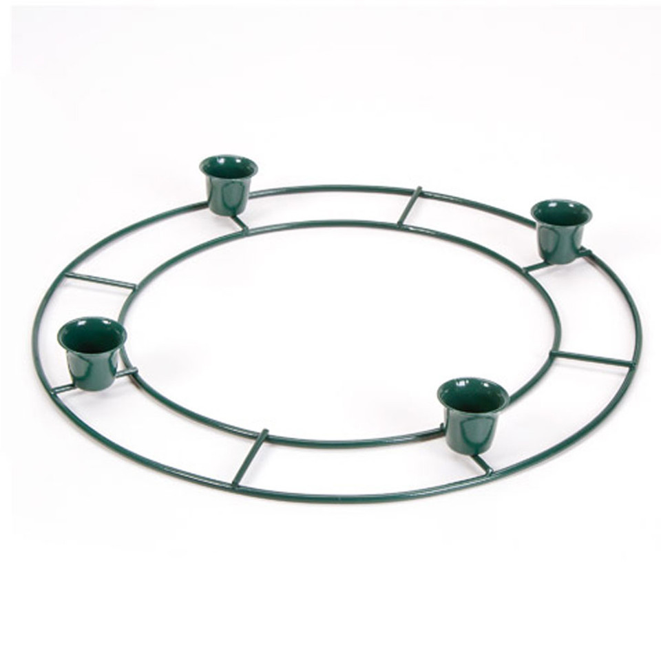 12" Floral Metal Advent Wreath Ring St. Patrick's Guild