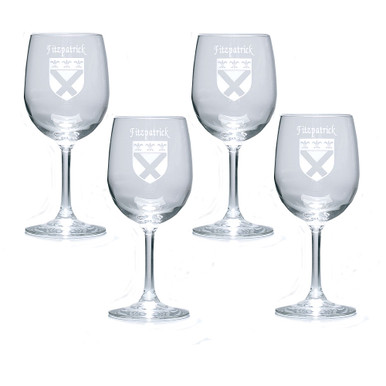 Personalized Irish Coat of Arms Pint Glasses - Set of 4