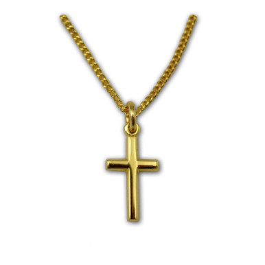 Plain Gold Cross Baby Necklace | St. Patrick's Guild