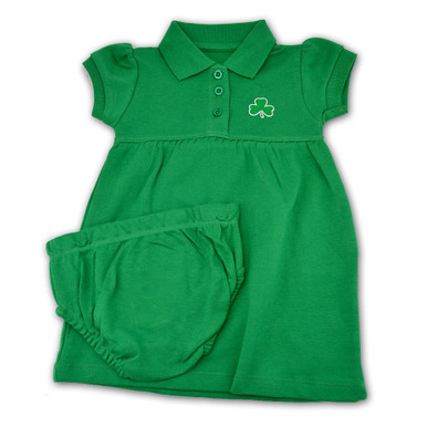 Green Baby Dress with Shamrock Design Green Baby Dress with Shamrock Design