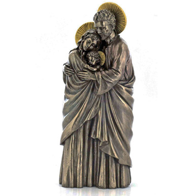 10" Holy Family Statue in Bronzed Resin