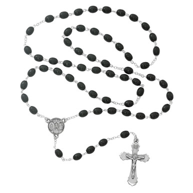 Black St. Benedict Rosary w/Deluxe Crucifix