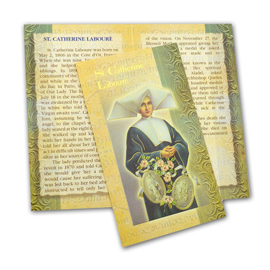 Saint Catherine LaBoure Mini Lives Holy Card | St. Patricks Guild