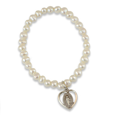 Birth Month Colored Bead Necklace with Heart Shape Communion Chalice Charm 18 Inch Birth Month Colored Bead Necklace with Heart Shape Communion Chalice Charm 18 Inch