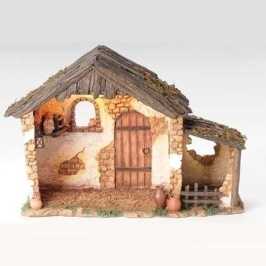 Mini Palafitte Fontanini Pour Crèche De Noël - Village 12 Cm
