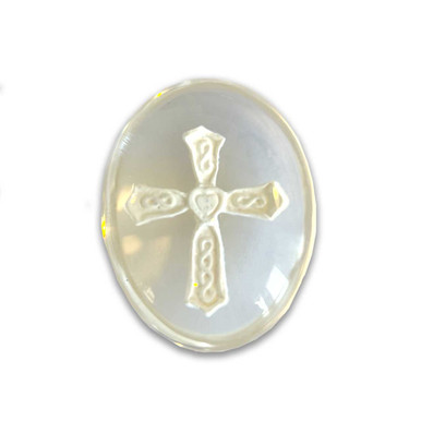 Stone Pocket Cross 3 in. H