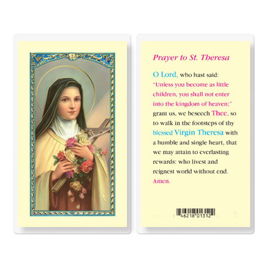 Little Flower St .Therese Prayer Card | St. Patrick's Guild