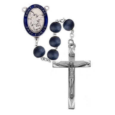 Black St. Benedict Rosary w/Deluxe Crucifix