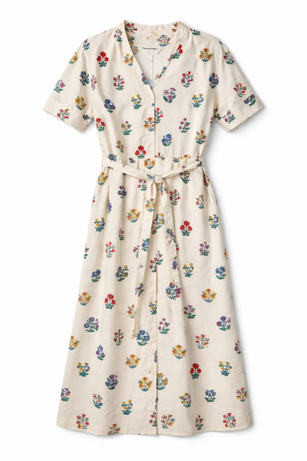 IVORY COTTON PRINT DRESS