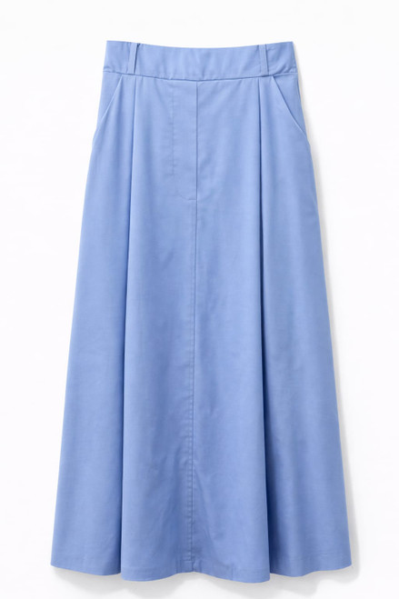 LIGHT BLUE PLEATED BACK SKIRT