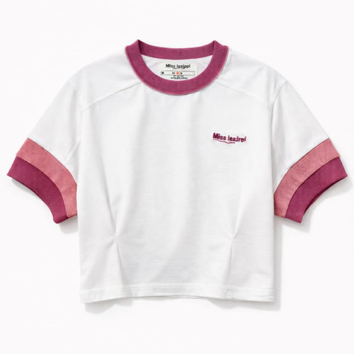 WHITE TOP WITH DUAL COLORED SLEEVES