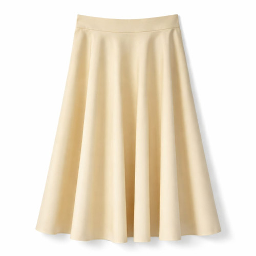 IVORY A-LINE COTTON SKIRT