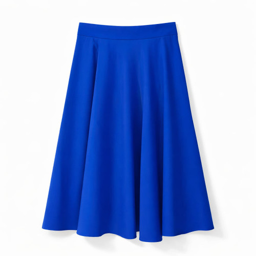 BLUE A-LINE COTTON SKIRT